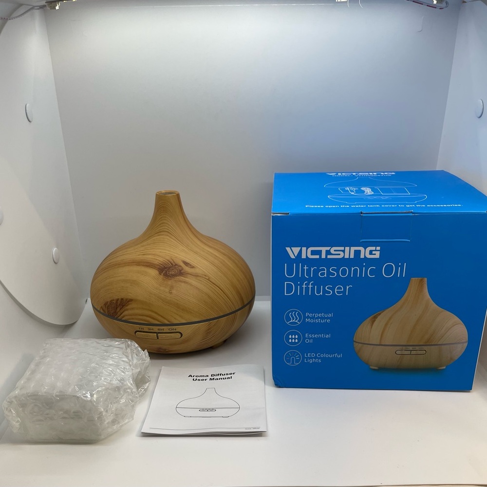 VicTsing 300ml Essential Oil Diffuser with 7 Color Lights + 4 Timer Options NIB